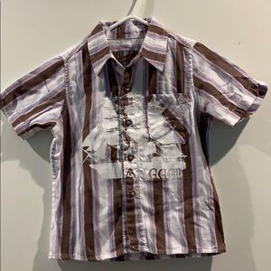 Boys Pirate Ship Button Down